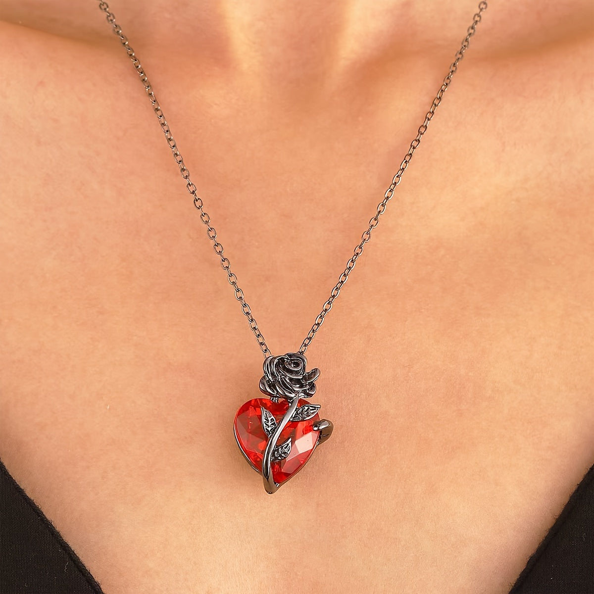 Love Rose Necklace Elegant Gift
